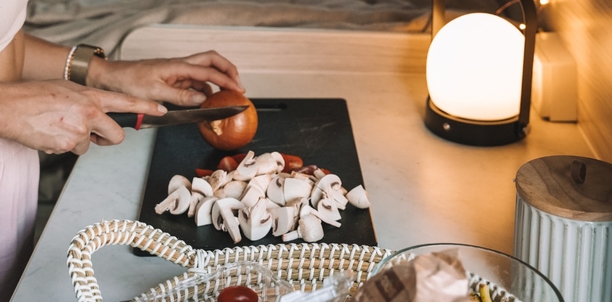 Preparing dinner