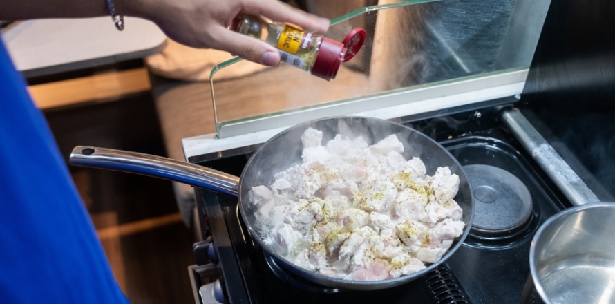 Cooking delicious meal