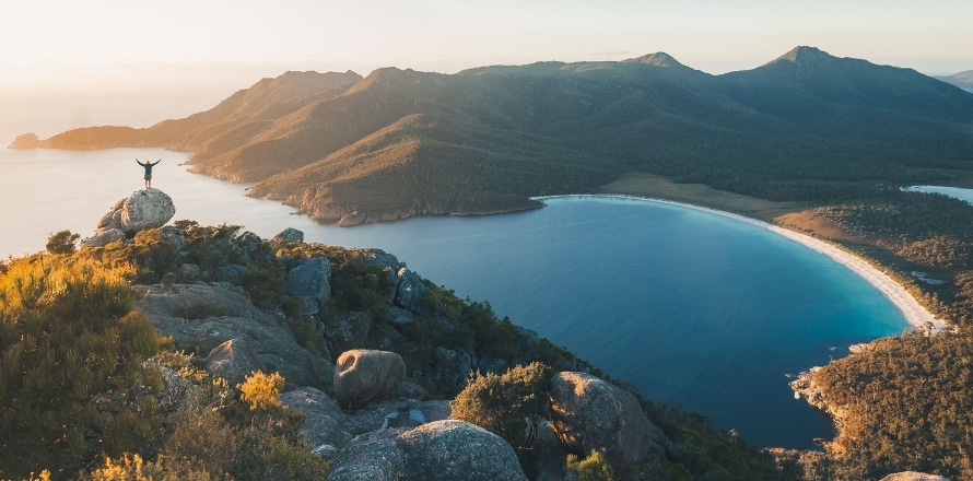 Wineglass Bay from Mt Amos Summit