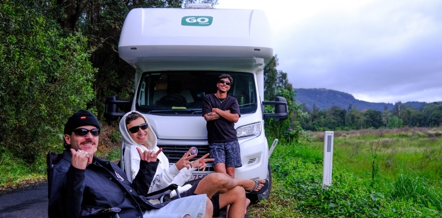 Having fun on a road trip with your mates