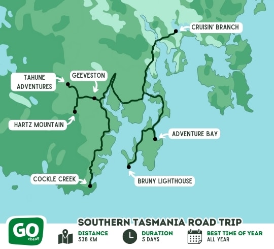 5-Day Southern Tasmania Road Trip